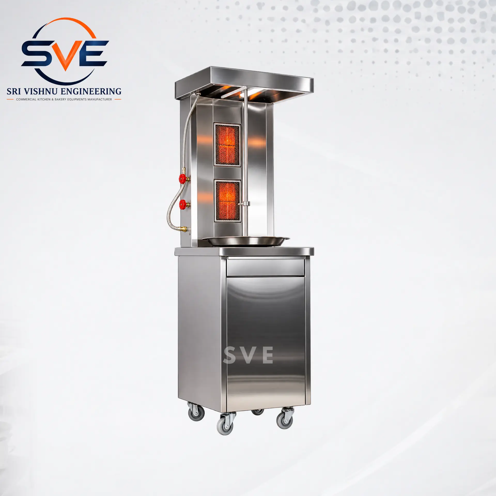Gas Shawarma Machine - Double Burner