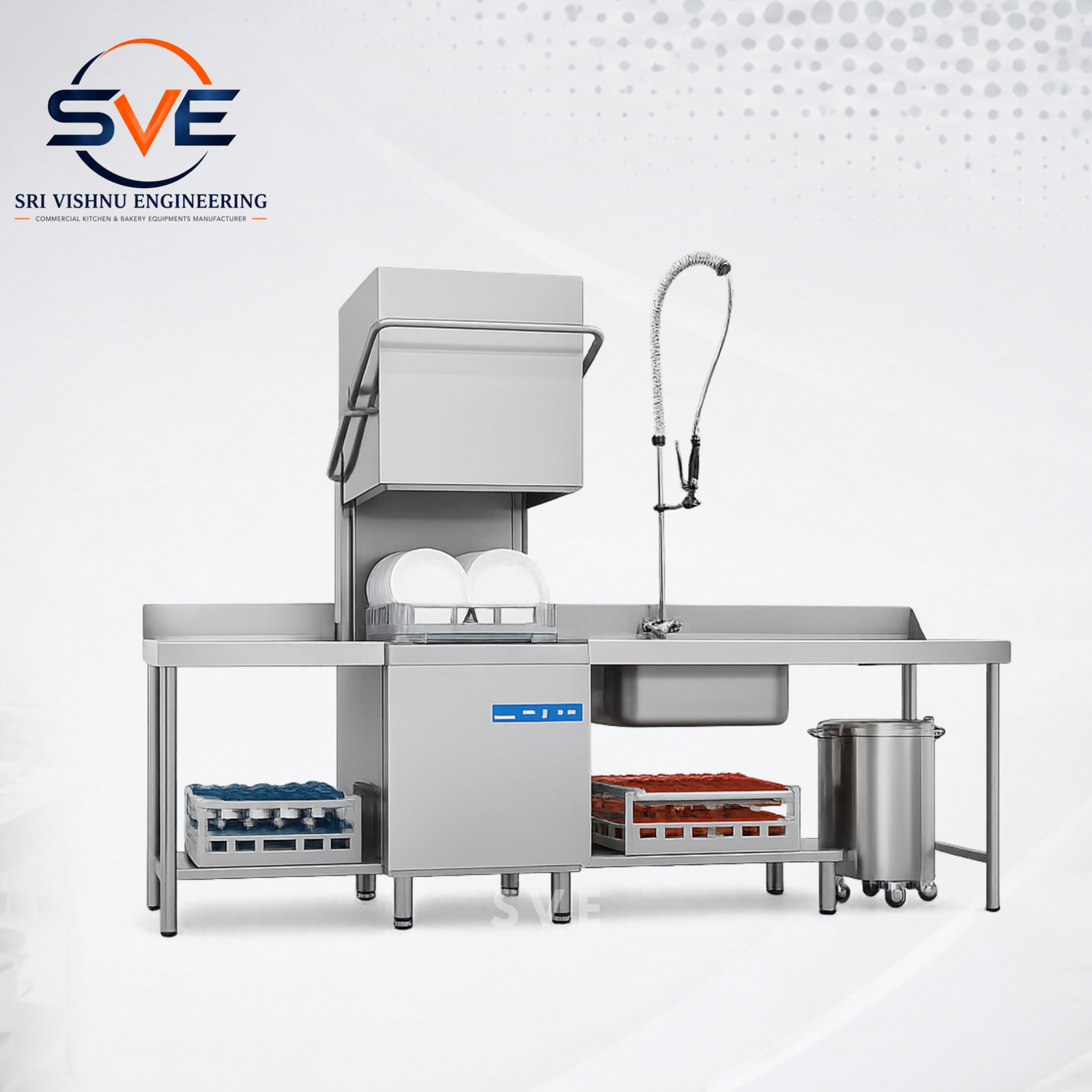 Hood Type Dishwashing Unit