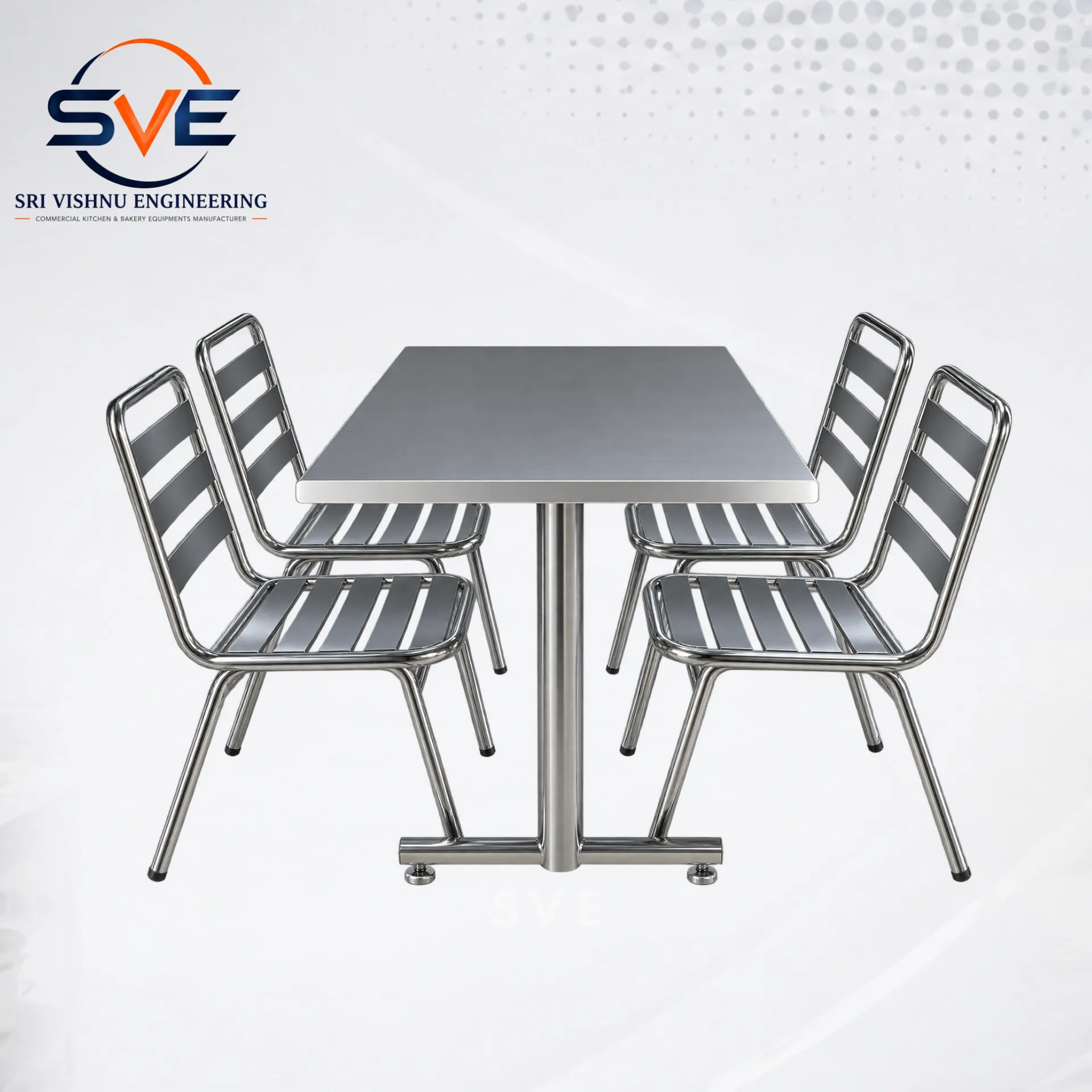 Tea Coffee Table Set - SS Slatted