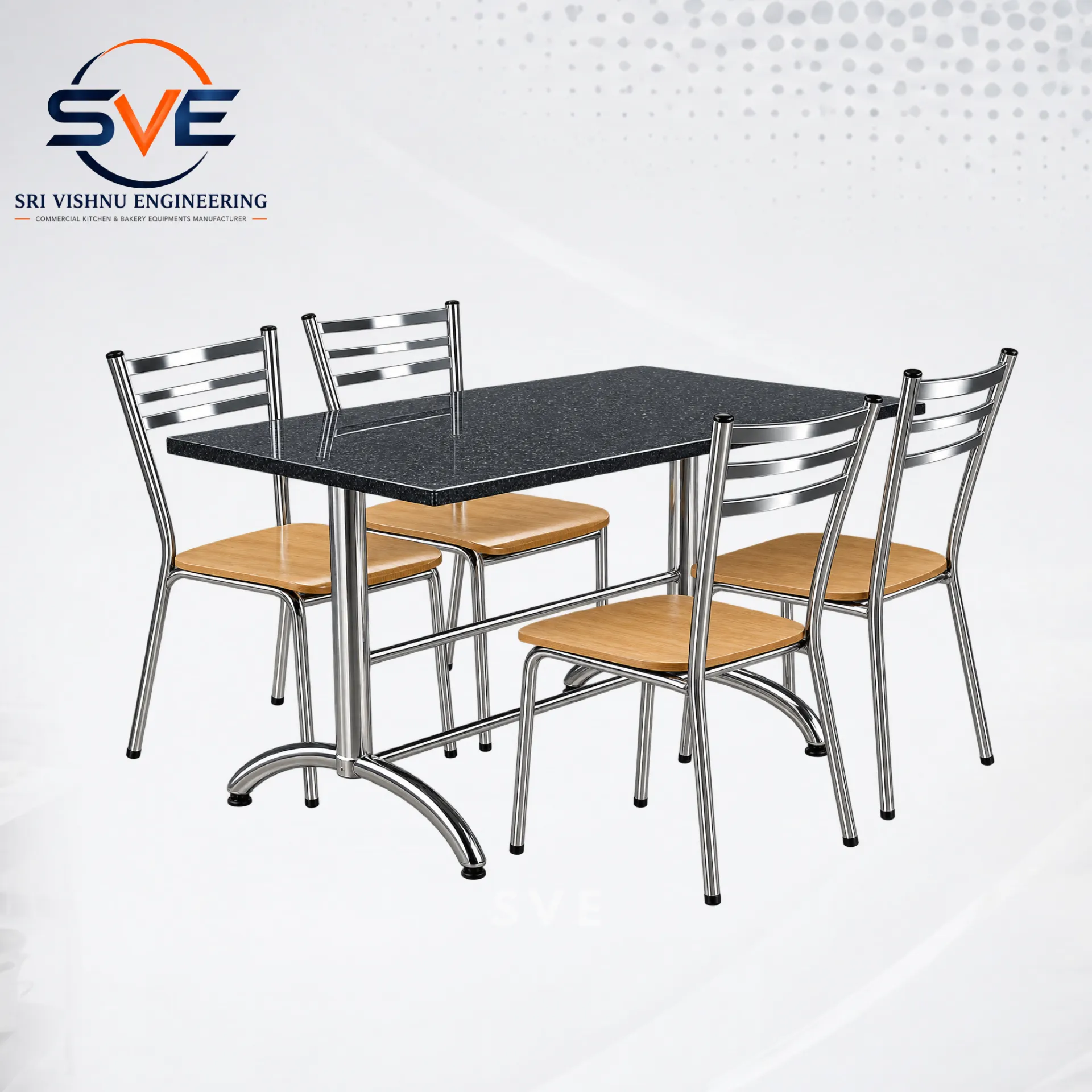 Tea Coffee Table Set - Black Glass