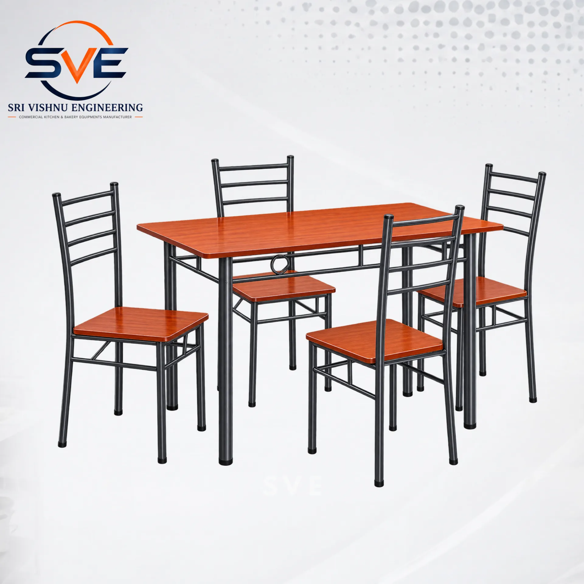 Restaurant Table Set - Wood Finish