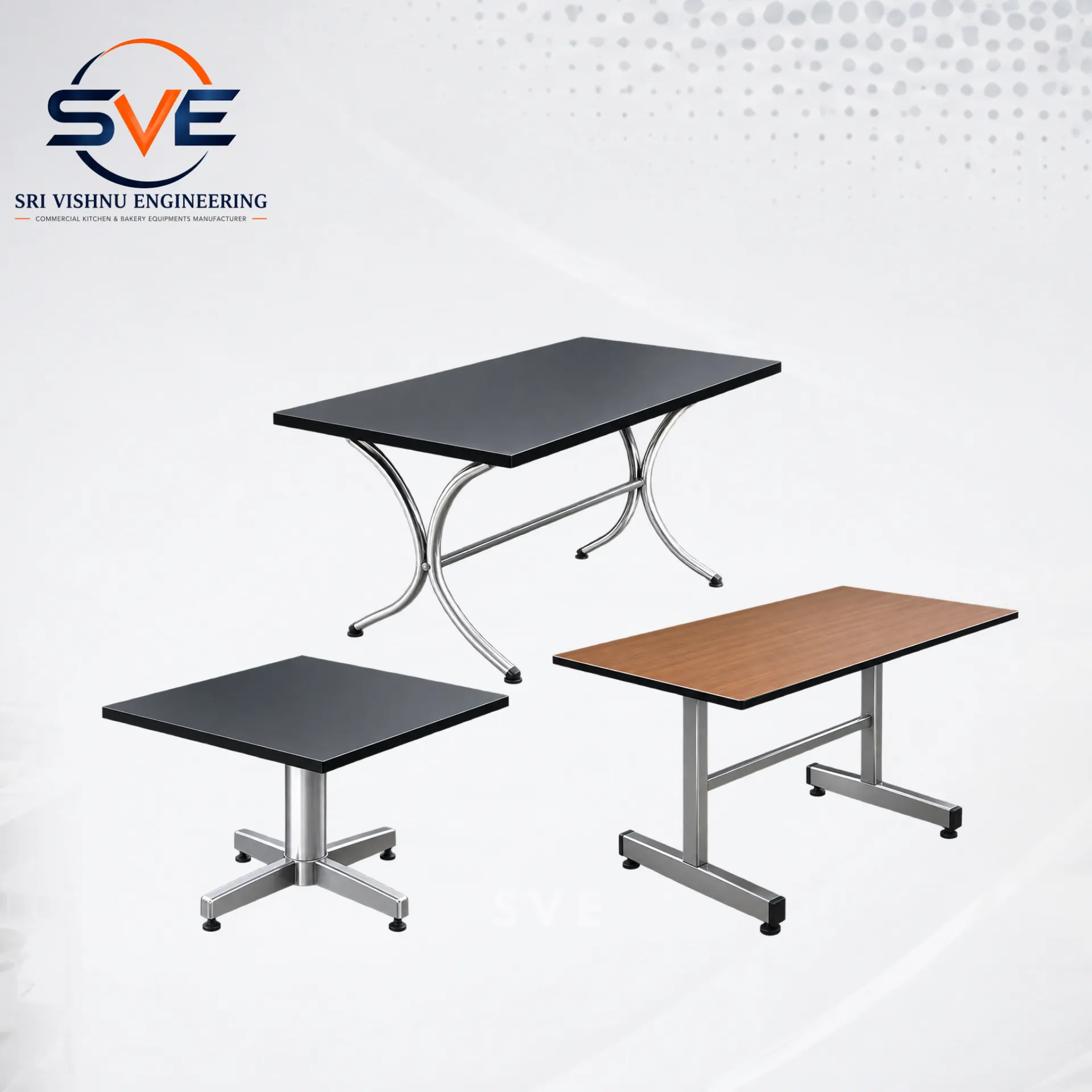 SS Standing Table - Cross Base